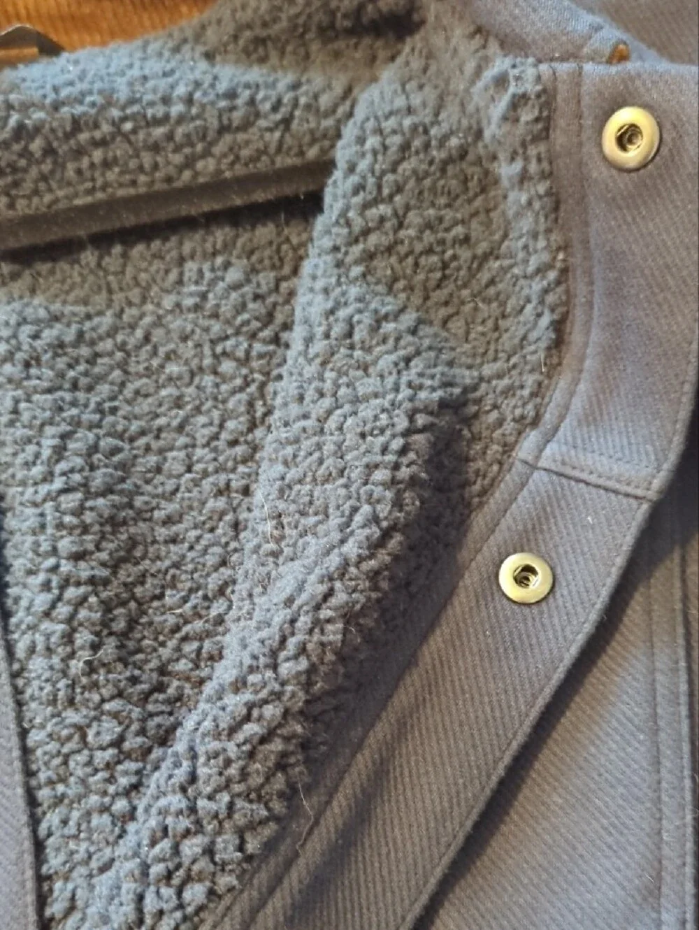 Banana Republic Men's Navy Sherpa-Lined Button-Front Jacket